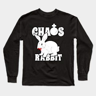 Chaos Rabbit Scary Bloody Vintage Retro Rabbit Long Sleeve T-Shirt